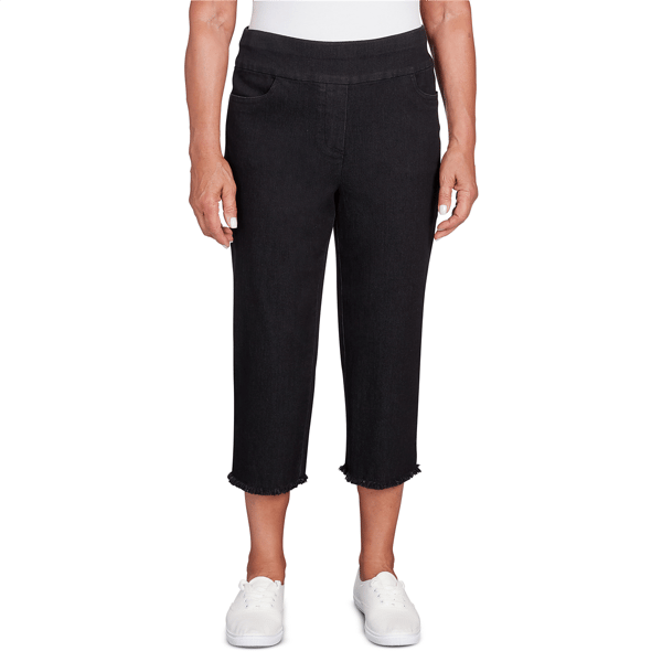Petite Alfred Dunner Classics Super Stretch Denim Capris - image 