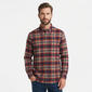 Mens Chaps Double Brush Stretch Flannel Shirt - Russet - image 1