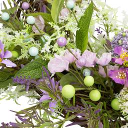 Northlight Seasonal Artificial Wildflower & Berry Half Wreath