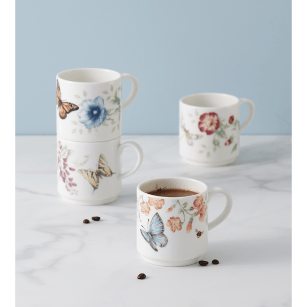 Lenox® Butterfly Meadow® Stacking Mugs - Set of 4