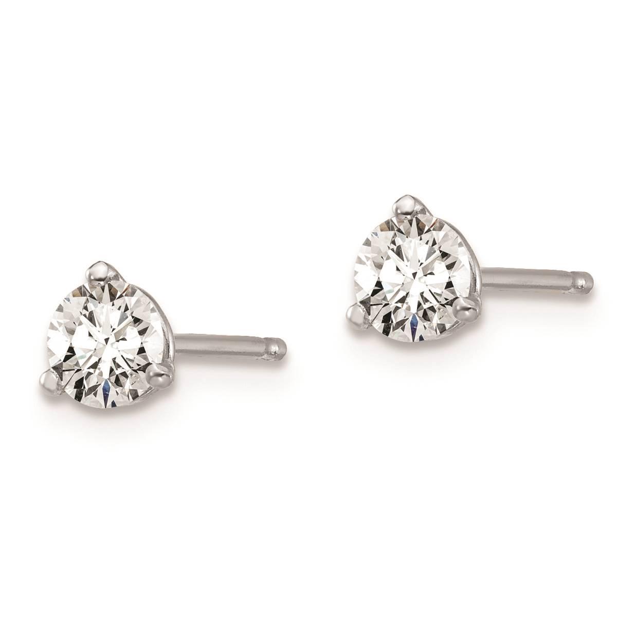 Pure Fire 14kt. White Gold Lab Grown 1/2ctw. Diamond Earrings