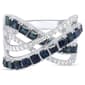Gemstone Classics(tm) Blue Sapphire with White Zircon Crossover Ring - image 1
