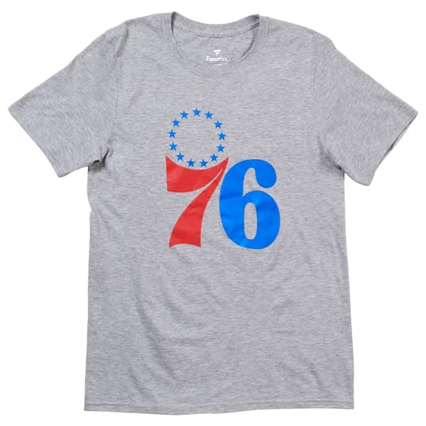 Mens Fanatics 76ers Logo Short Sleeve Tee