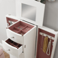 Linon Home Decor Jasmine White Jewelry Armoire - image 10