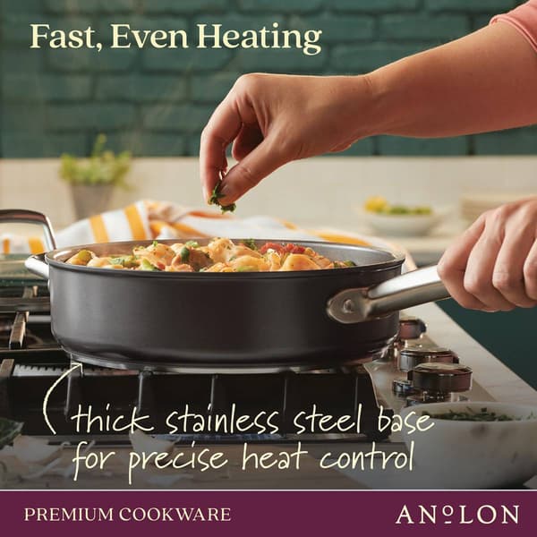 Anolon&#174; Accolade 11in. Hard-Anodized Nonstick Grill Pan