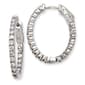 Sterling Silver 20mm x 26mm Oval Hoop Earrings - image 1