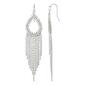 Roman Silver-Tone Cup Chain Teardrop Tassel Earrings - image 1