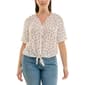 Womens Zac & Rachel Short Sleeve Puff Strawberry Print Slub - image 1