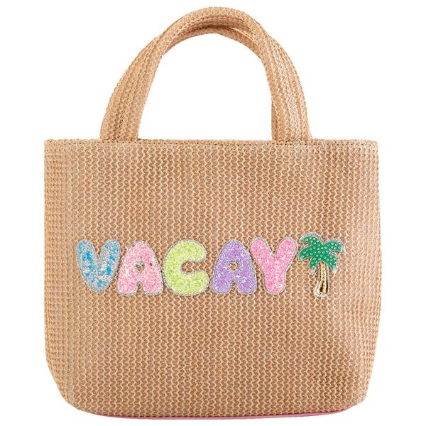 Girls Miss Gwen''s OMG Accessories Vacay Straw Beach Tote - image 