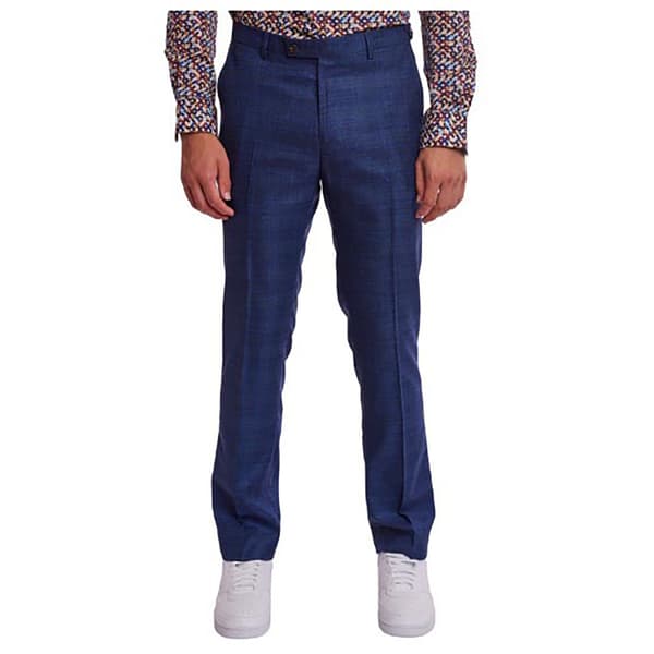 Mens Paisley & Gray Pants - Blue Cognac - image 