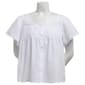 Womens Architect(R) Short Sleeve Square Neck Button Front Blouse - image 1