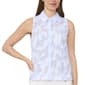 Womens Cece Sleeveless Button Front Floral Embroidered Blouse - image 1
