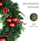Puleo International 26in. Pre-Lit LED Ornament Adorned Wreath - image 5