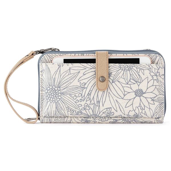 Sakroots Large Smartphone Crossbody - Lake Flower Garden