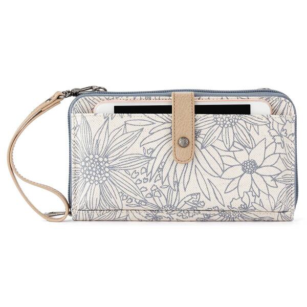 Sakroots Large Smartphone Crossbody - Lake Flower Garden - image 