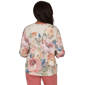 Womens Alfred Dunner Camden Market Bold Rose V Neck Blouse - image 2