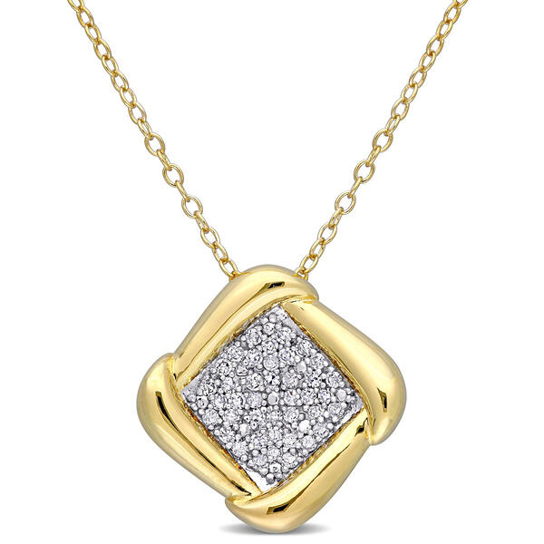 Diamond Classics&#40;tm&#41; Halo Pendant Necklace - image 