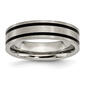 Mens Endless Affection&#40;tm&#41; Titanium 6mm Enameled Flat Wedding Band - image 1