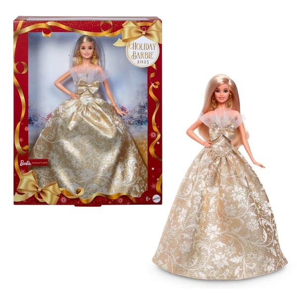 Barbie(R) 12 Signature 2025 Holiday Barbie Fashion Doll - Blonde