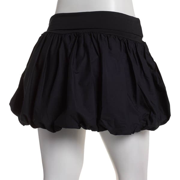 Juniors Derek Heart Fold Over Waist Mini Bubble Skirt