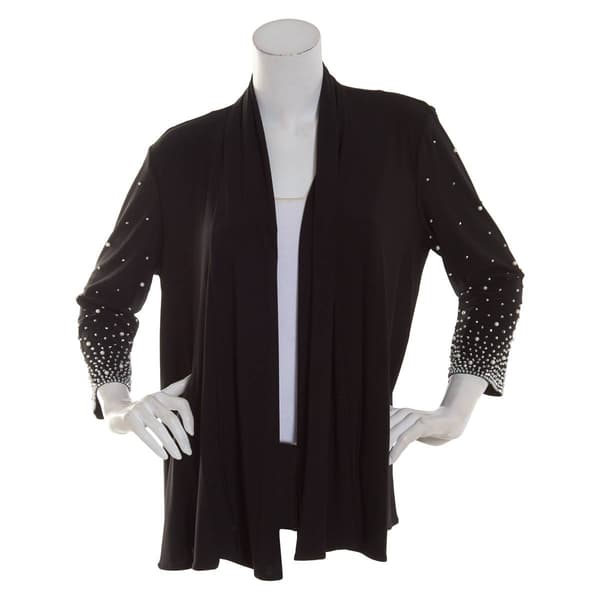 Petite MSK Faraj Bead Trim Jacket - image 