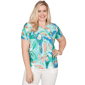Womens Alfred Dunner Resort Living Toucan Textured Short Sleeve - image 1