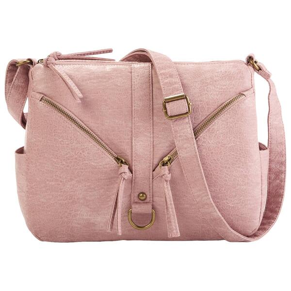 Bueno Curved Pocket Croc E/W Crossbody - image 