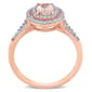 Gemstones Classics™ 14kt. Rose Gold Oval Morganite Halo Ring - image 3