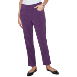 Womens Alfred Dunner Vail Slim Fit Corduroy Short Length Pant