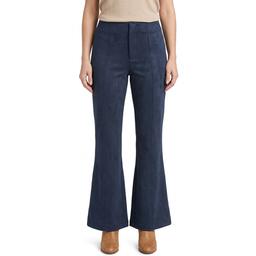 Womens Nanette Lepore Solid Suede Wide Leg Split Seam Pants