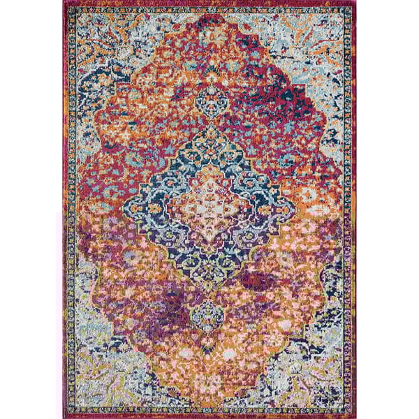 Rugs America&#40;tm&#41; Hailey Rosy Peach Abstract Vintage Area Rug - image 