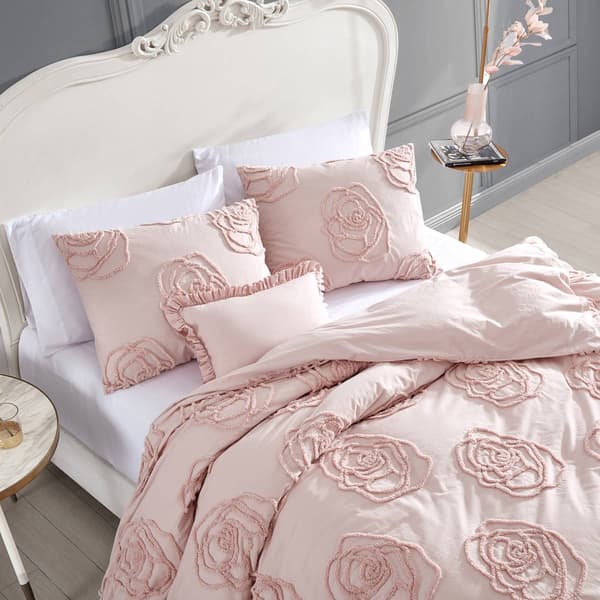Betsey Johnson Rambling Rose Cotton Pink Duvet Set
