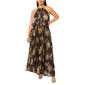 Plus Size MSK Sleeveless Halter Neck Pleated Foil Maxi Dress - image 1