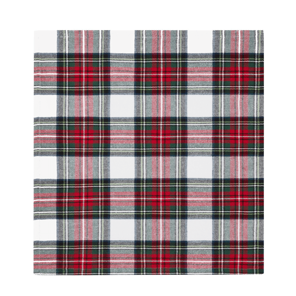 Threadmade Christmas Classic Holiday Plaid Napkins - Set of 8