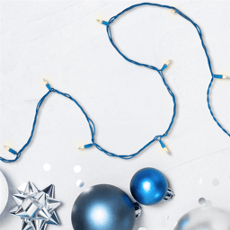 Northlight 60ft. Blue Wire Mini Christmas Commercial Light Set