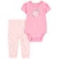 Baby Girl &#40;NB-24M&#41; Carter''s&#40;R&#41; Peaches Bodysuit & Pants Set - image 1