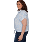 Plus Size Skye’s the Limit Sunny Blue Skies Floral Stripe Blouse - image 4
