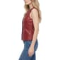Womens NY Collection Faux Leather Button Vest - image 3