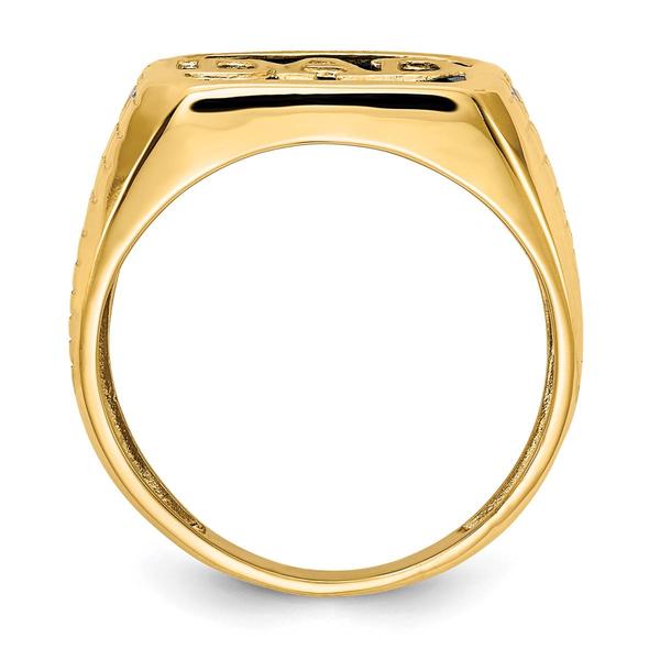 Mens Diamond Classics™ 10kt. Gold Diamond & Onyx DAD Ring