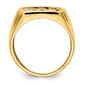 Mens Diamond Classics™ 10kt. Gold Diamond & Onyx DAD Ring - image 2