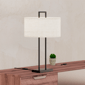 Infibrite 25in. Modern Structure Table Lamp with Textured Shade - image 4