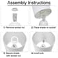 Simple Designs 10in. Traditional Ceramic Thimble Table Lamp - image 11