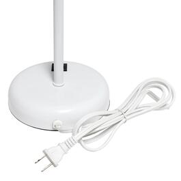 LimeLights White Stick Lamp w/USB Charge Port/Aqua Shade-Set of 2