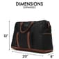 ELLE Luxe Journey Twill and Vegan Leather Weekender Duffel Bag - image 10