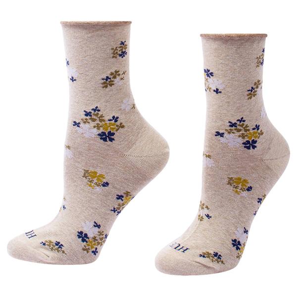 Womens HUE Jean Crop Crew Socks - image 