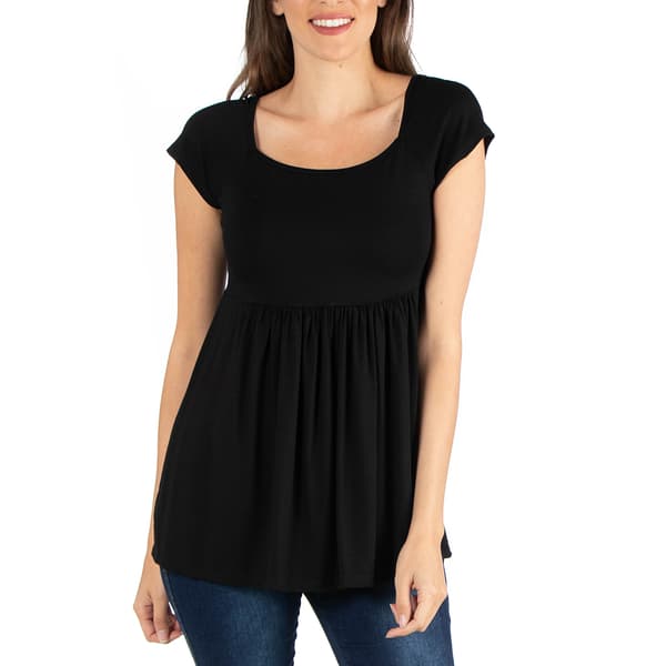 Plus Size 24/7 Comfort Apparel Fitted Waist Tunic Top