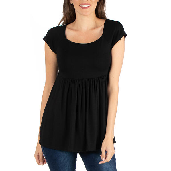 Womens 24/7 Comfort Apparel Fitted Waist Tunic Top - image 