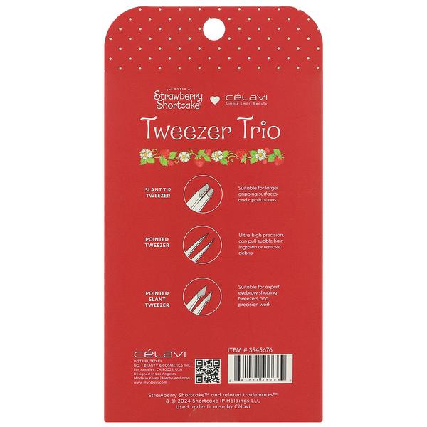 Celavi X Strawberry Shortcake™ Printed 3pc. Tweezers