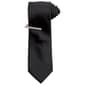Mens Bill Blass Solid Tie & Tie Bar - image 1