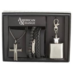 Mens Gentlemen''s Classics(tm) Necklace/Bracelet/Flask Set